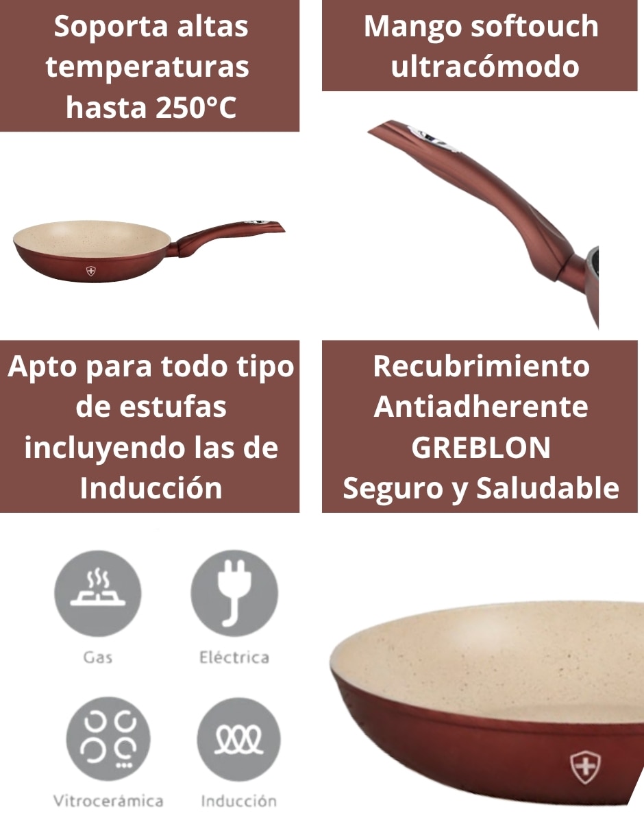 Set de sartenes hsm hsm de aluminio esmaltado 3 piezas 2