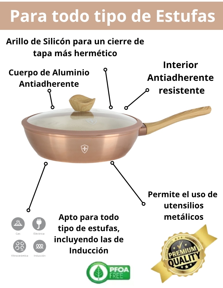 Set de sartenes hsm hsm de aluminio esmaltado 6 piezas