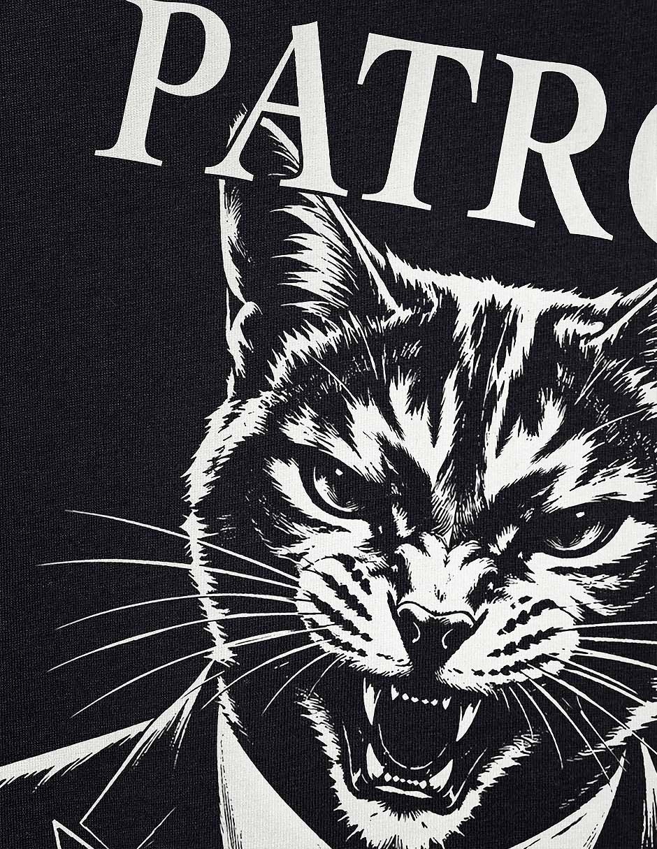 Playera patron gato cuello redondo para hombre 4