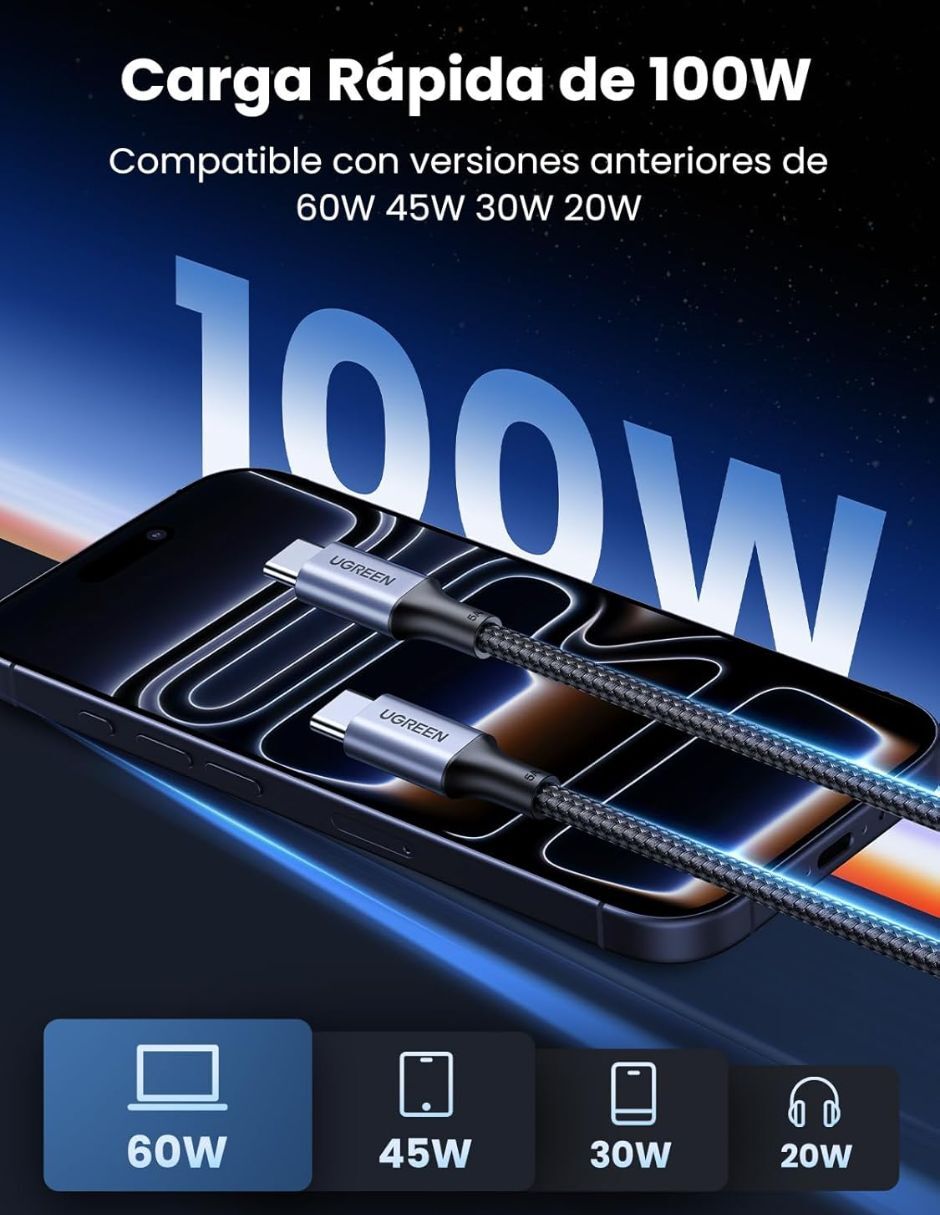 Cable C USB C de 2 m 5