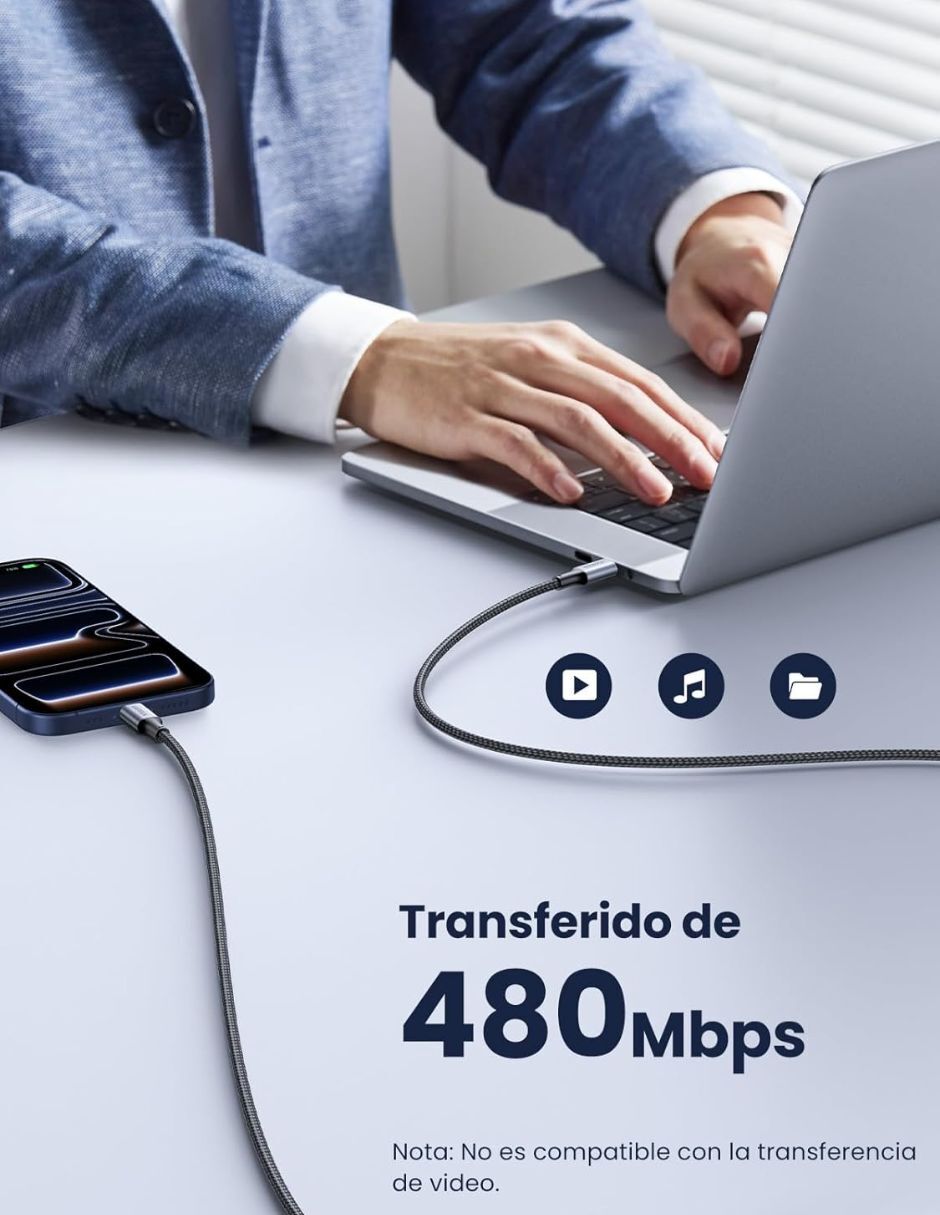 Cable C USB C de 2 m 3