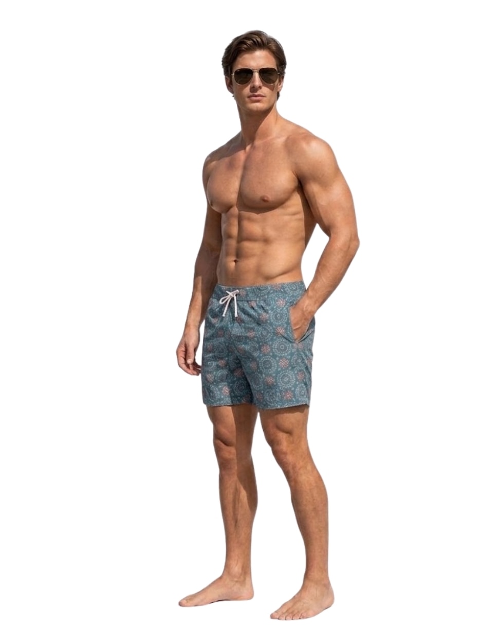 Traje de baño playa cintura elástica para hombre 3