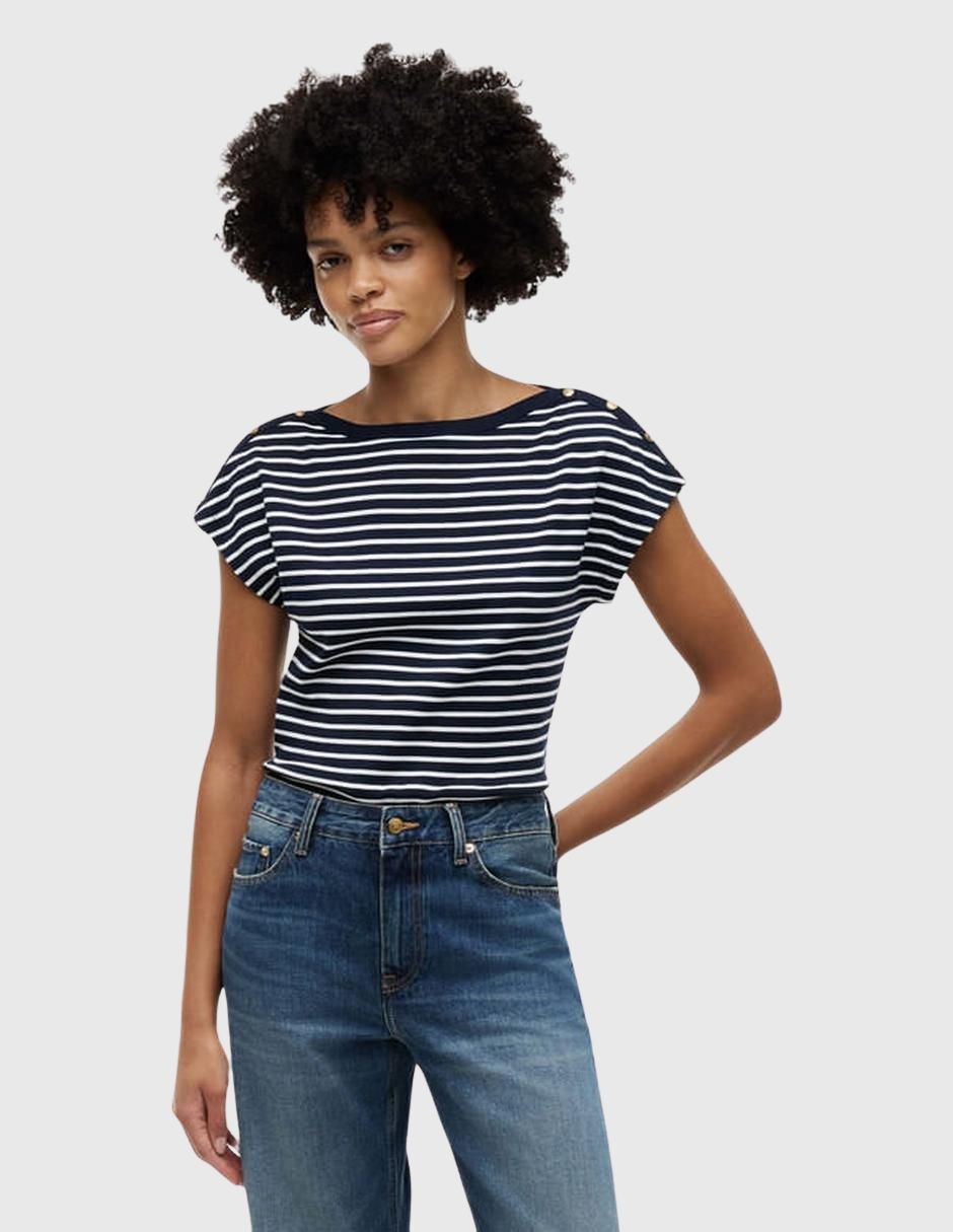 Playera manga corta cuello redondo para mujer Playera manga corta cuello redondo para mujer