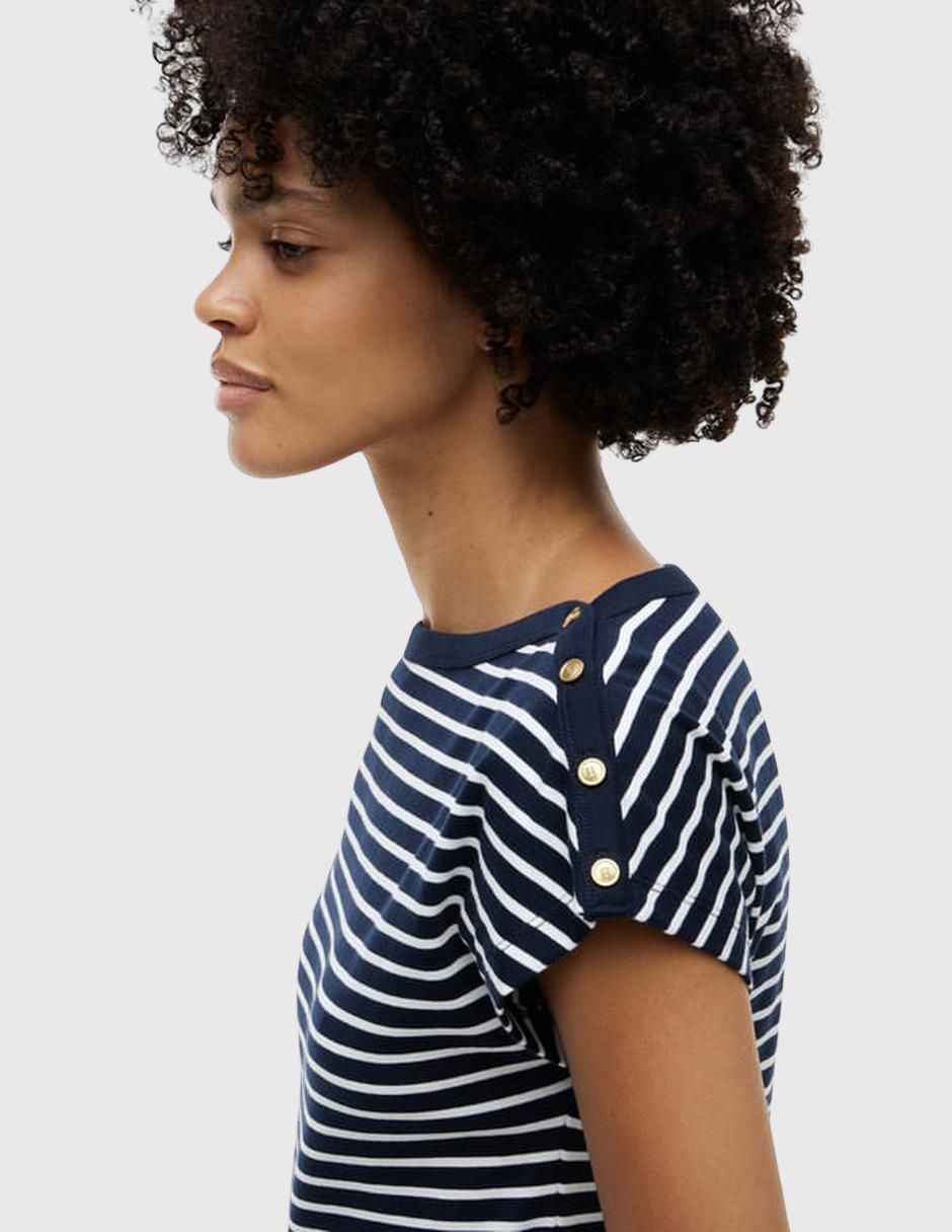 Playera manga corta cuello redondo para mujer 4