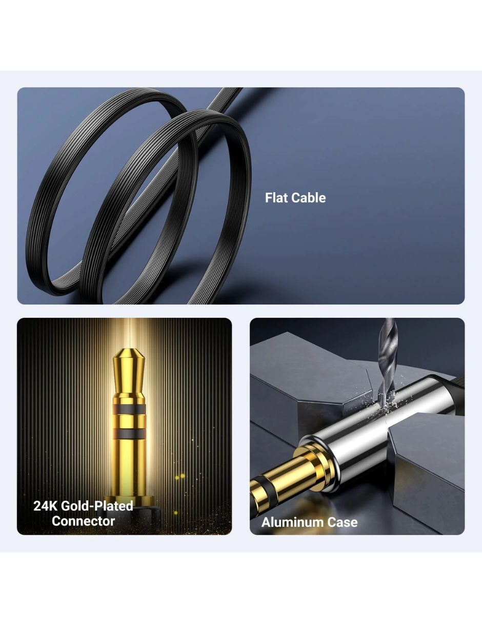 Cable auxiliar Auxiliar 3.5 mm a tipo Auxiliar 3.5 mm de 2 m 4