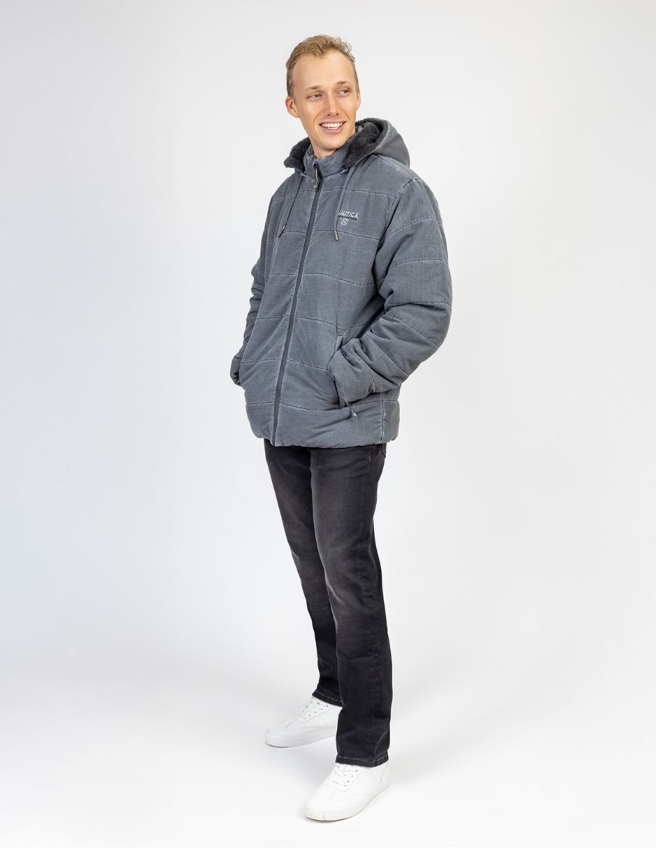 Chamarra casual con capucha para hombre 2