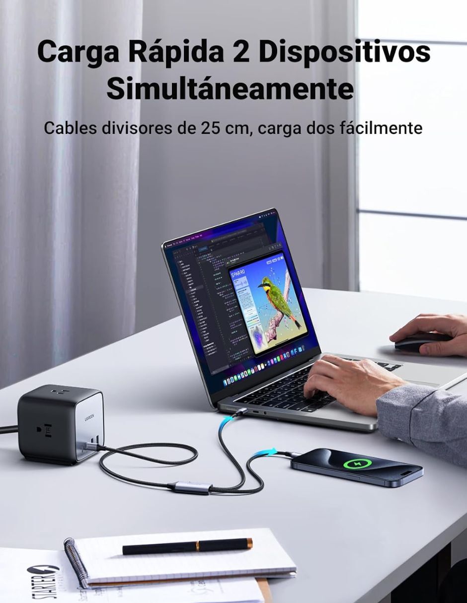 Cable C USB C de 1.5 m 4