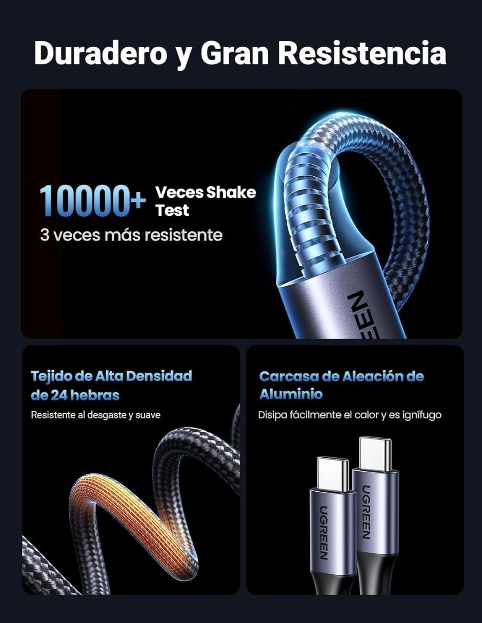 Cable C USB C de 1.5 m 6