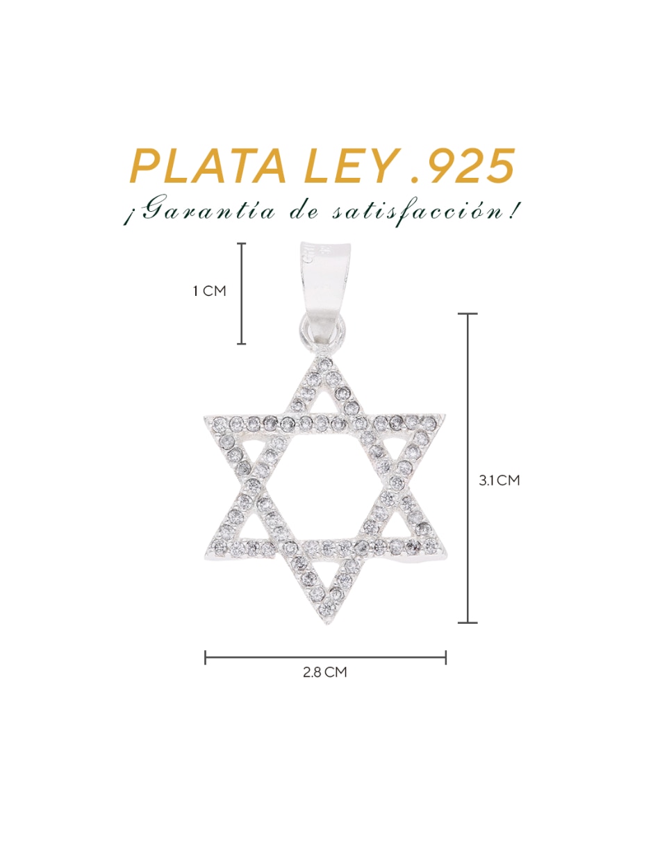 Dije de estrella religioso estrella de plata p 925 4