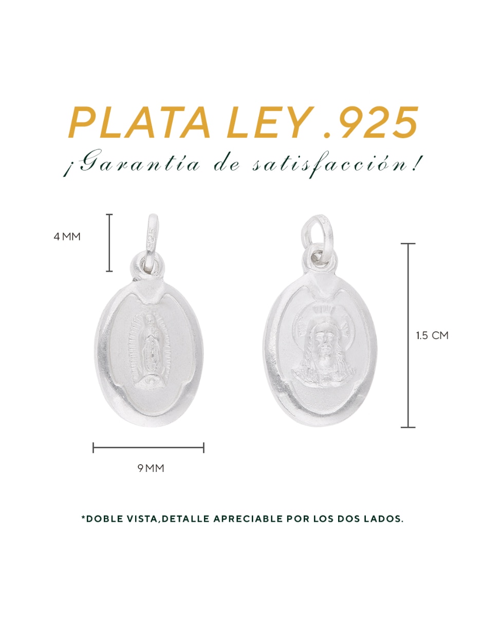 Dije de virgen de guadalupe religioso virgen de guadalupe de plata p 925 2