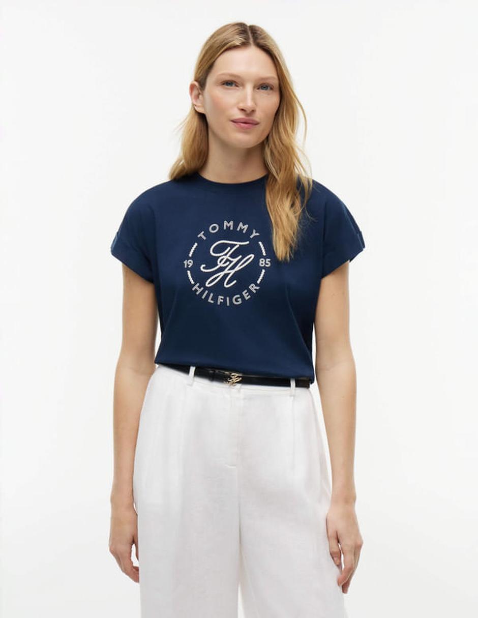 Playera manga corta cuello redondo para mujer Playera manga corta cuello redondo para mujer