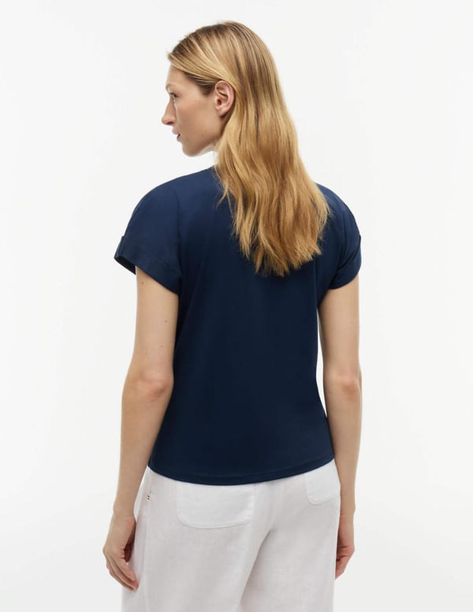 Playera manga corta cuello redondo para mujer 4