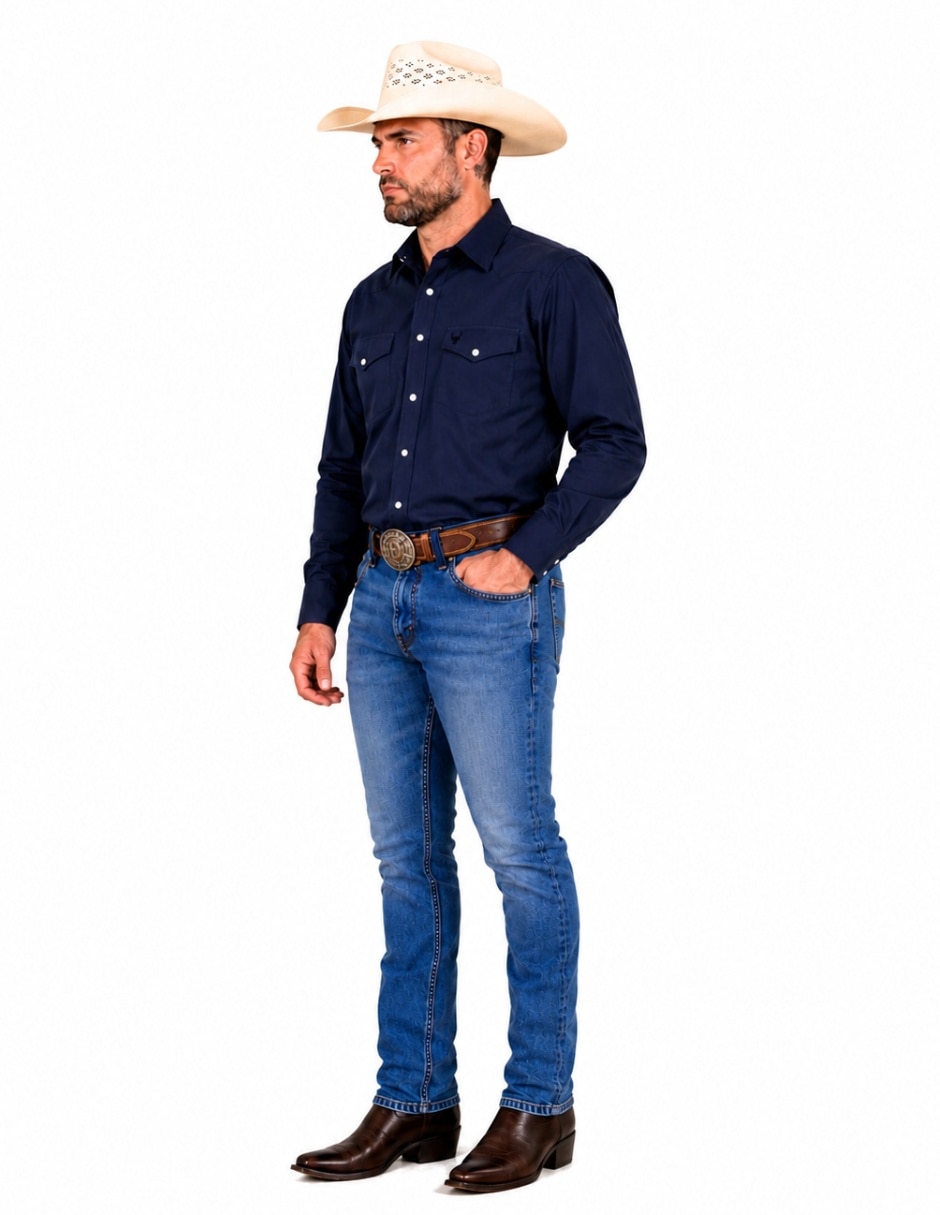 Camisa Casual de (si aplica) Poliéster manga Larga para hombre