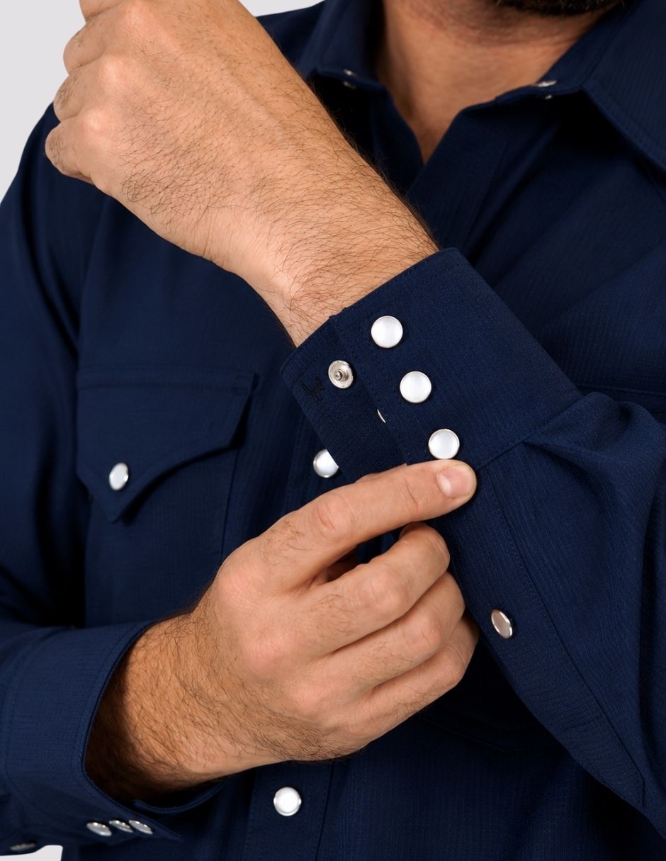 Camisa Casual de (si aplica) Poliéster manga Larga para hombre