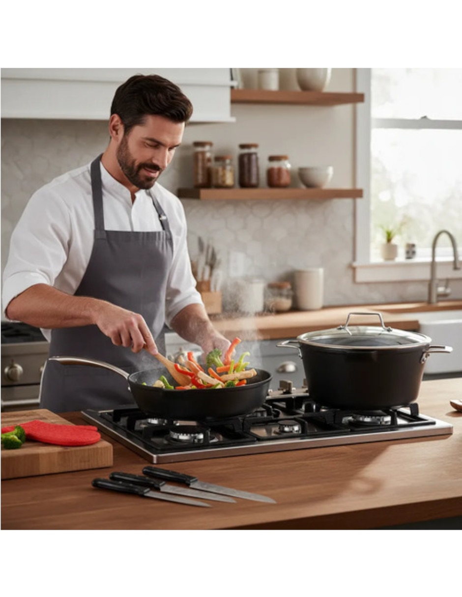 Batería de cocina WCCS203910AMBB de Titanio antiadherente sin PFOA 10 piezas 3
