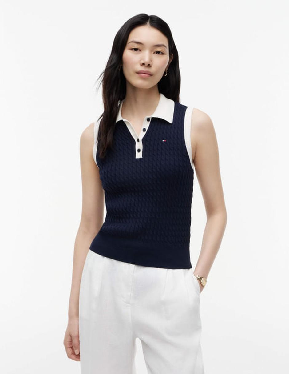 Playera tipo polo para mujer