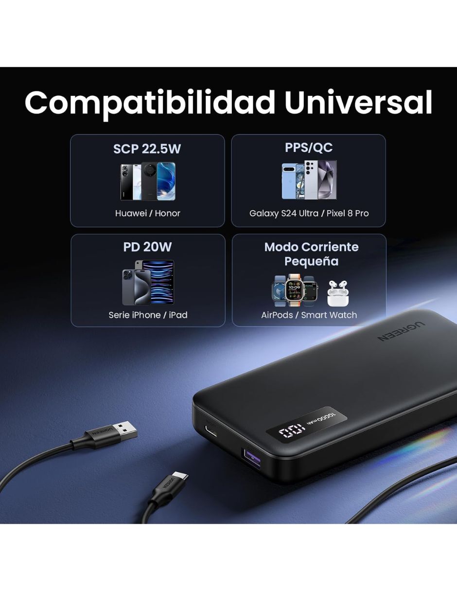 Batería portátil 10000 mah 10
