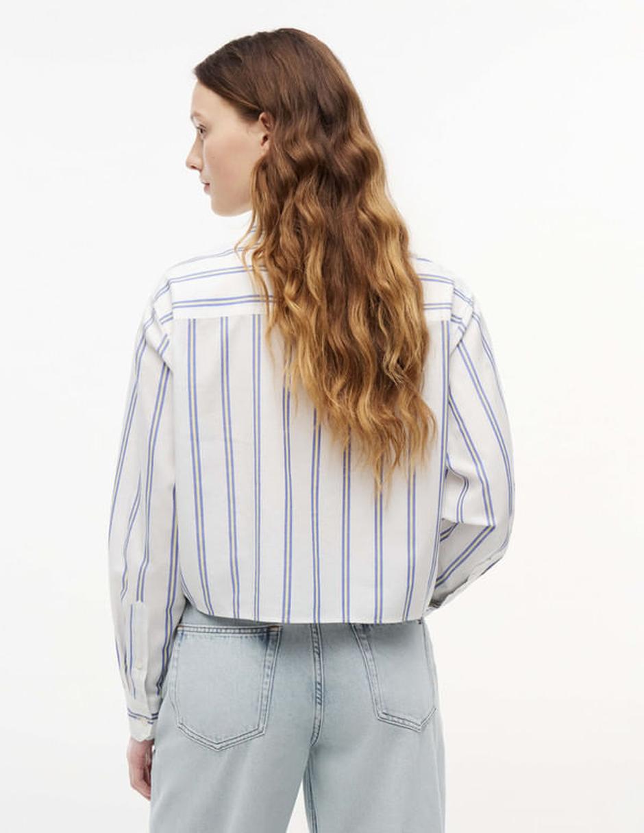 Camisa de algodón manga larga para mujer 3