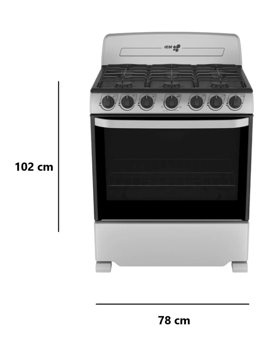 Estufa de piso a iem 78 ei3020baps1 de quemadores 5