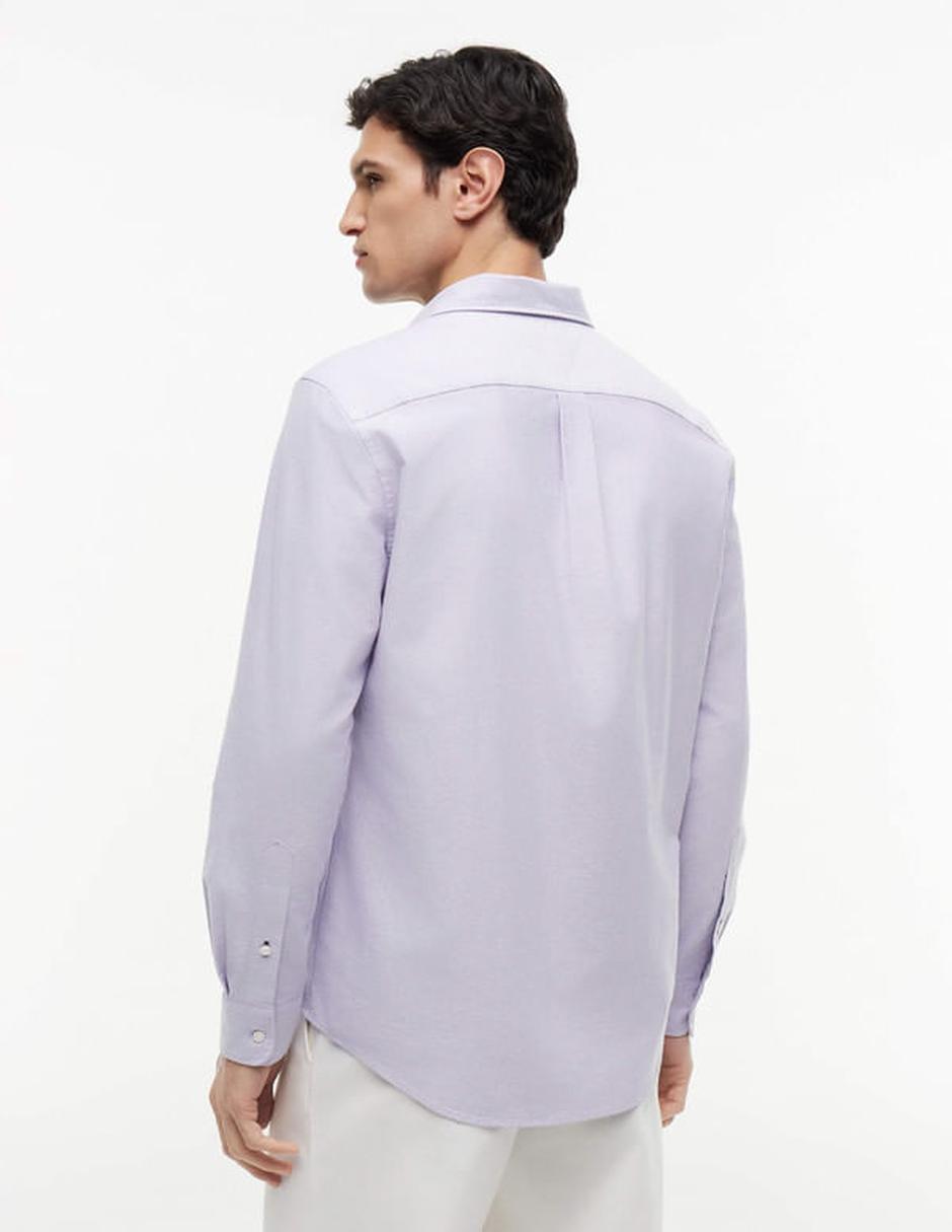 Camisa casual de algodón manga larga para hombre 4