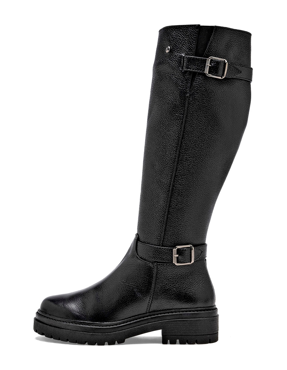 Bota media pierna de piel para mujer Bota media pierna de piel para mujer
