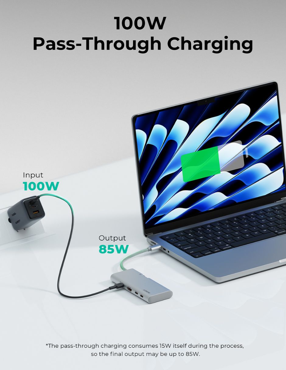 Hub aukey de 6 contactos