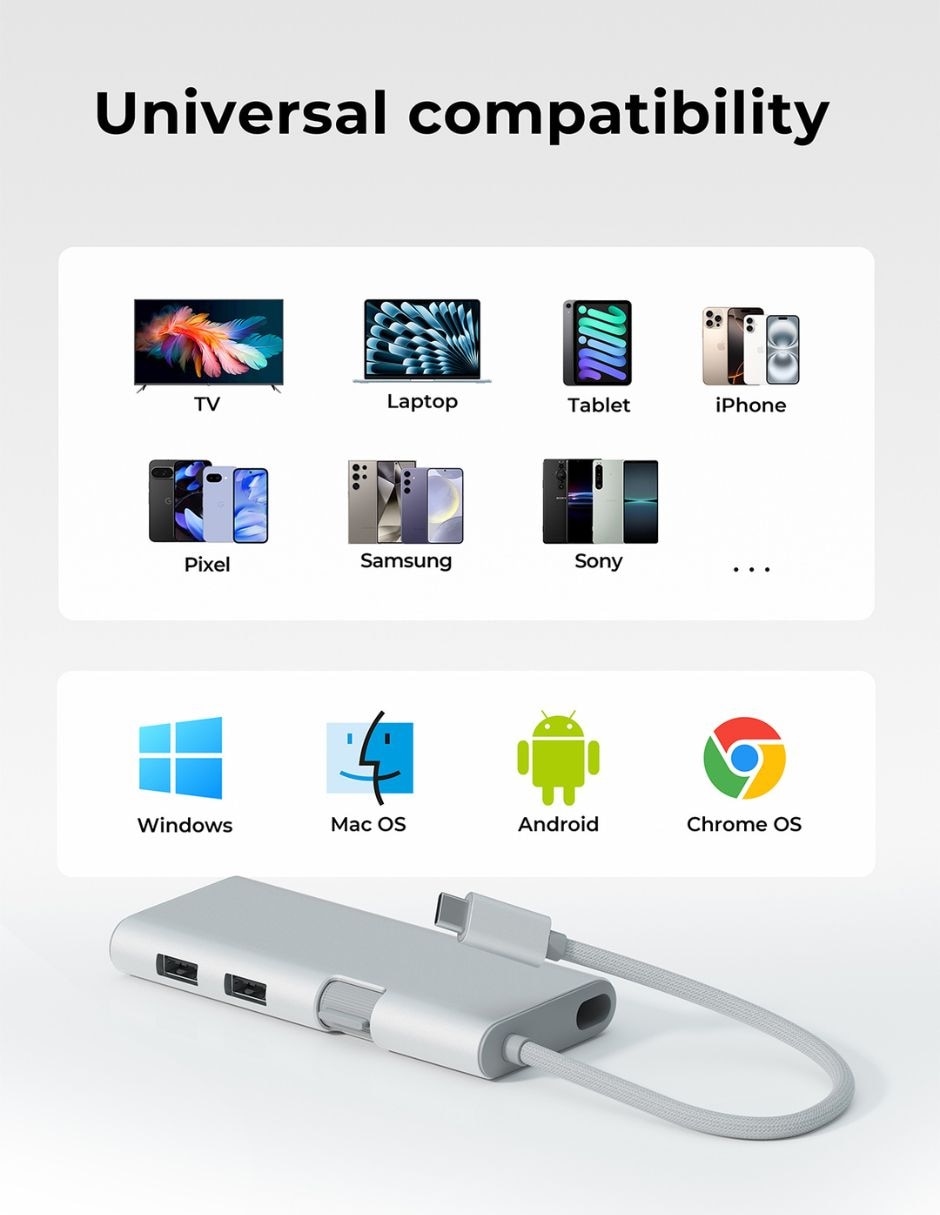 Hub aukey de 6 contactos