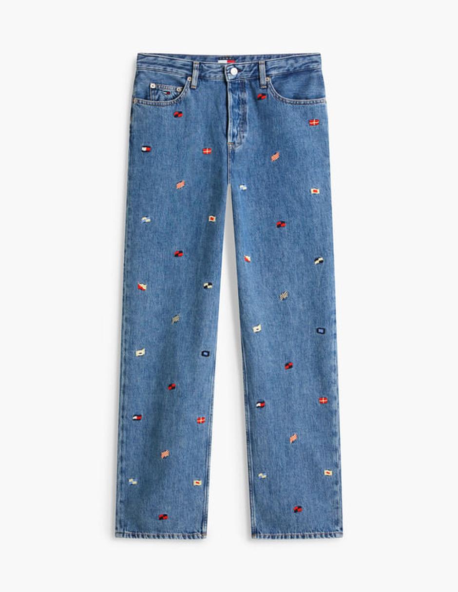 Jeans regular slim media cintura para mujer 5