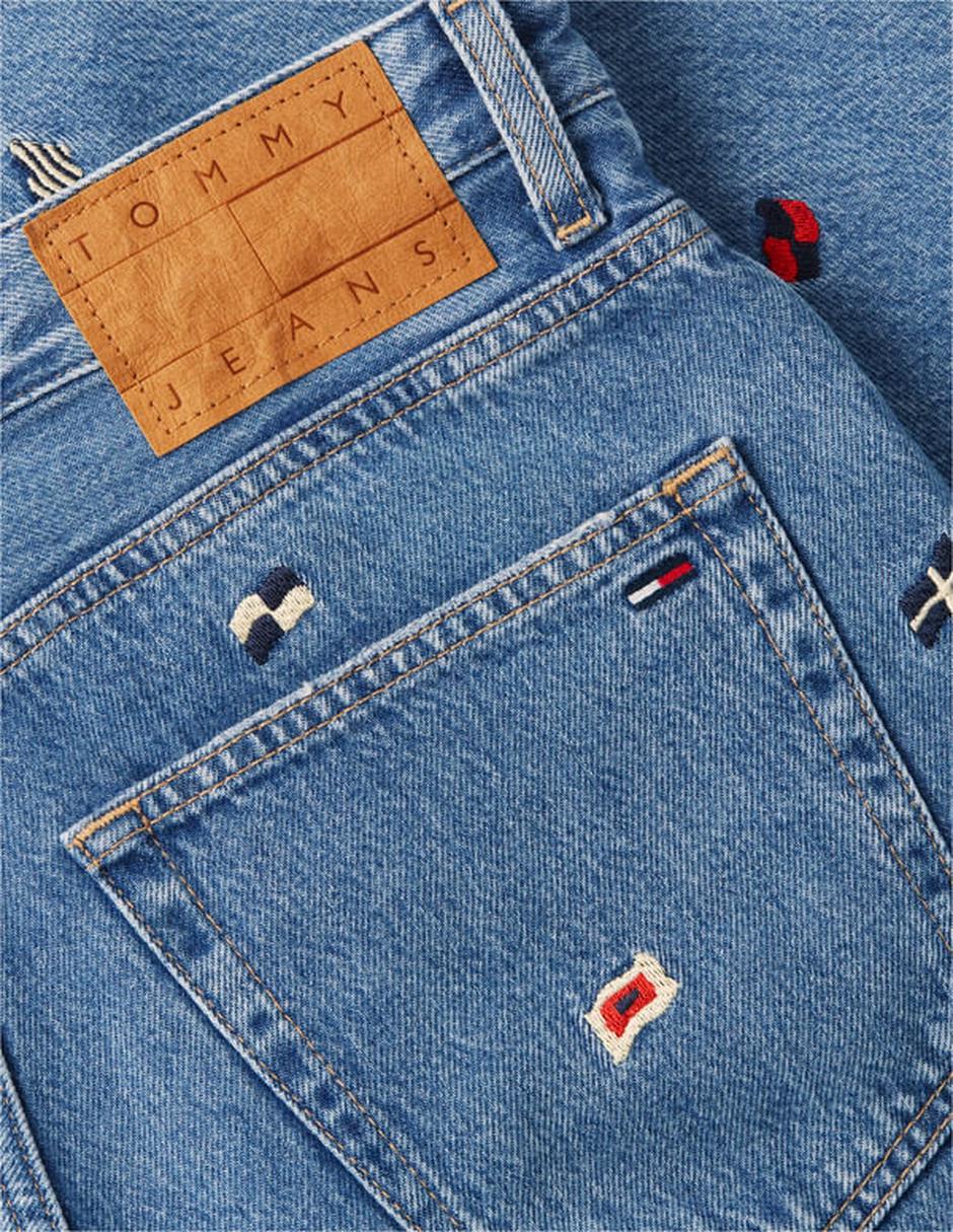 Jeans regular slim media cintura para mujer 6