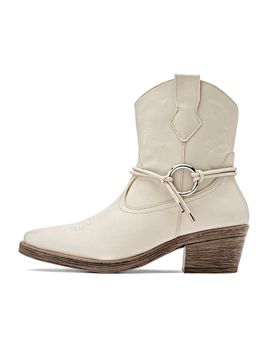 Bota cowboy al tobillo para mujer