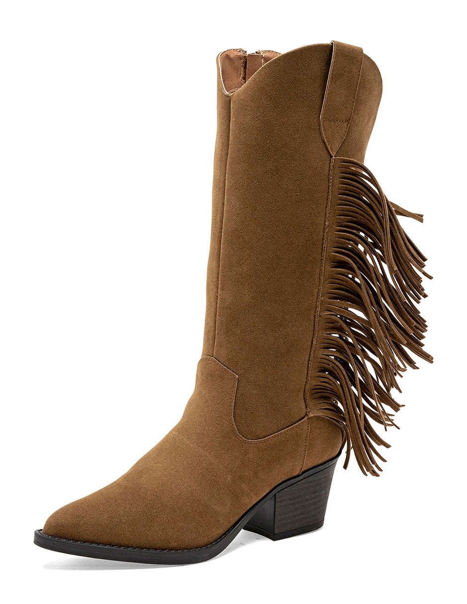 Bota cowboy media pierna para mujer 4