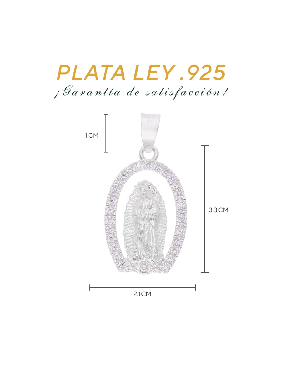Dije de virgen de guadalupe religioso virgen de guadalupe de plata p 925 4