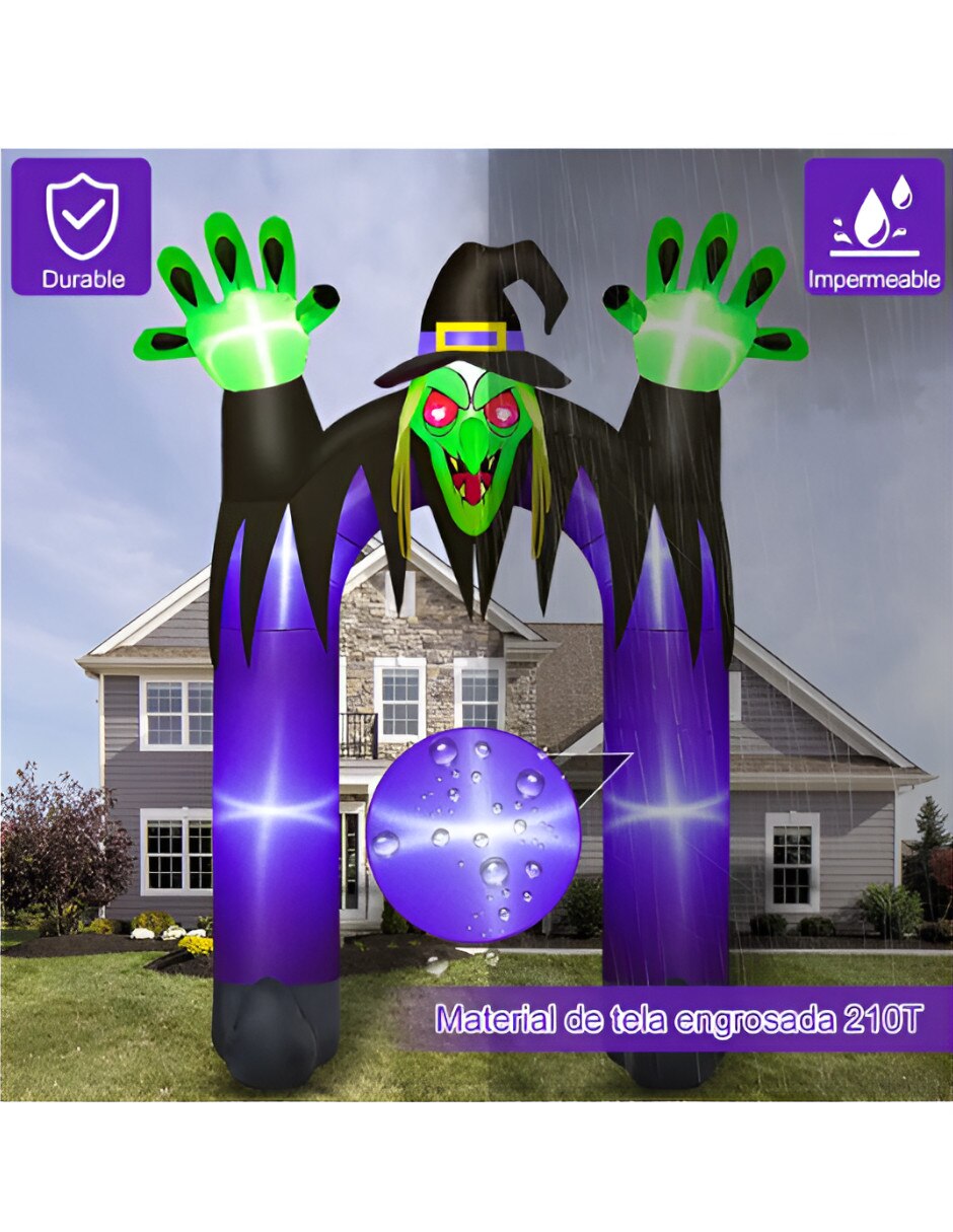 Inflable decorativo forma de bruja 3