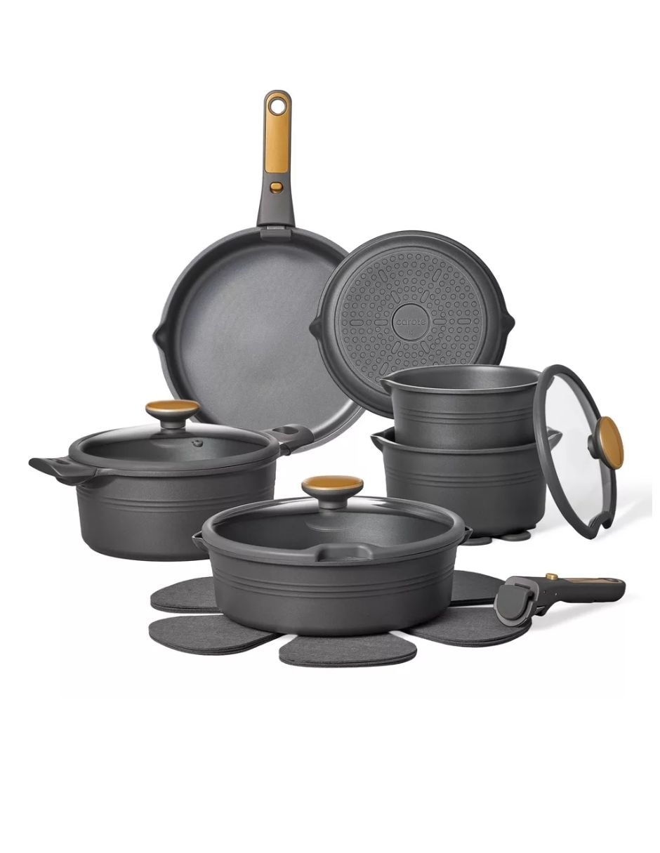 Batería de cocina de cerámica antiadherente sin PFOA 24 piezas Batería de cocina de cerámica antiadherente sin PFOA 24 piezas