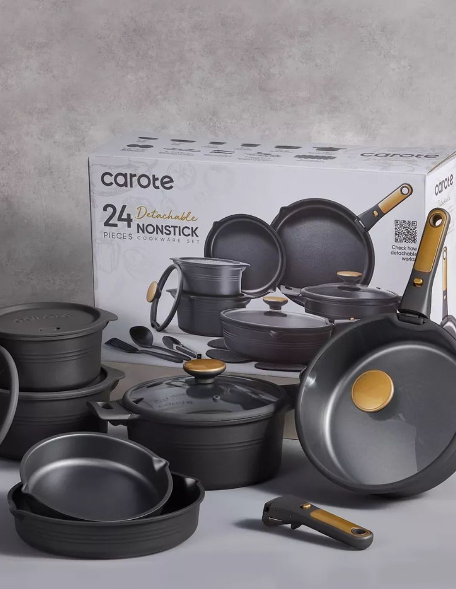Batería de cocina de cerámica antiadherente sin PFOA 24 piezas 2