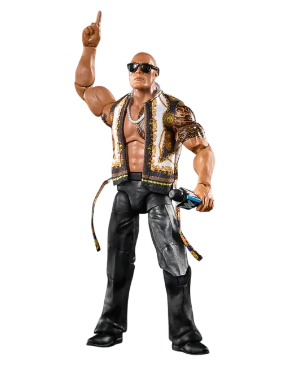 Figura de colección articulada wwe dwayne the rock johnson estándar 5