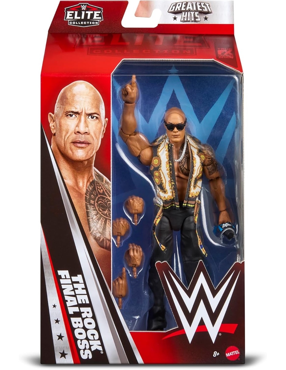 Figura de colección articulada wwe dwayne the rock johnson estándar