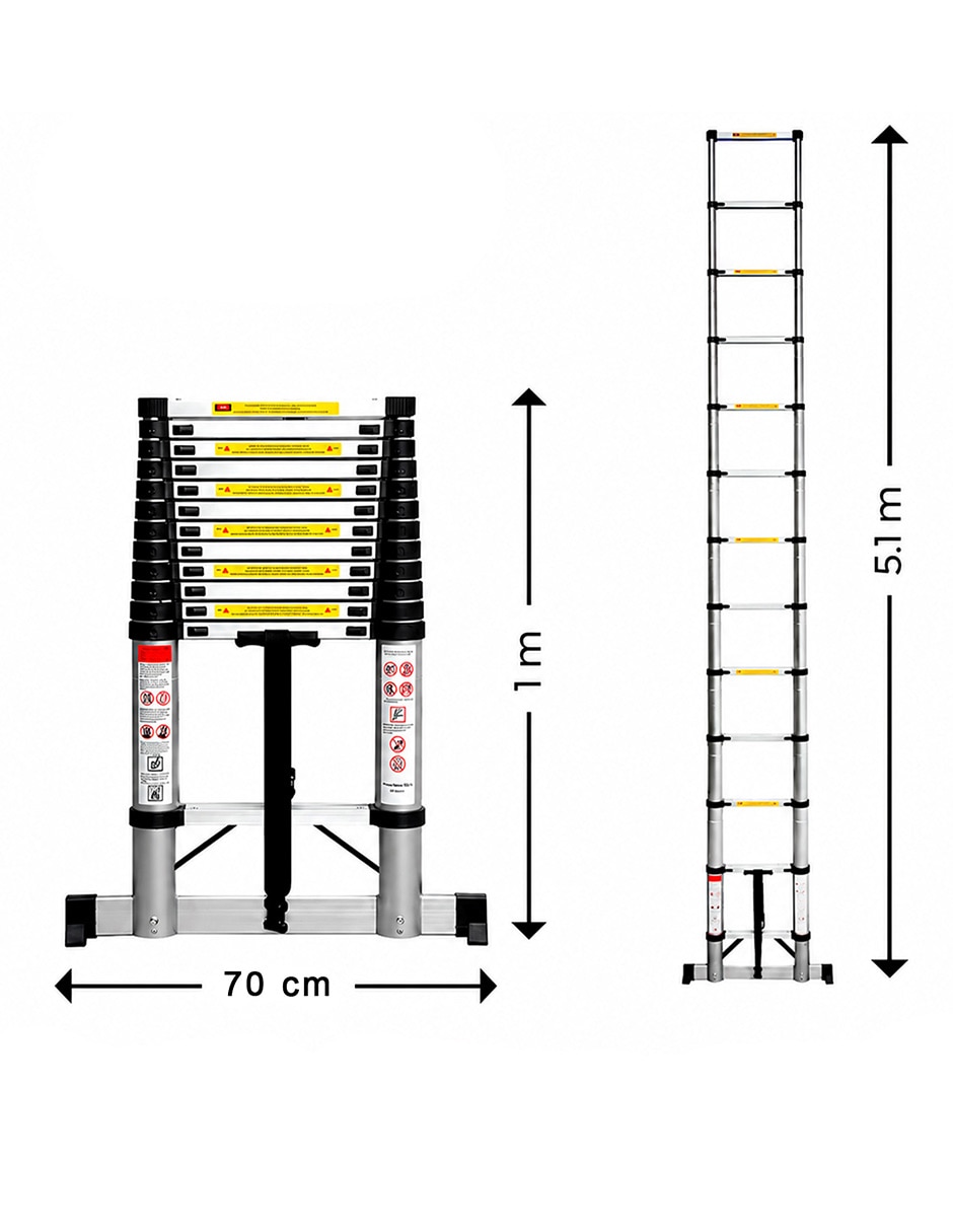 Escalera telescópica de Aluminio 7