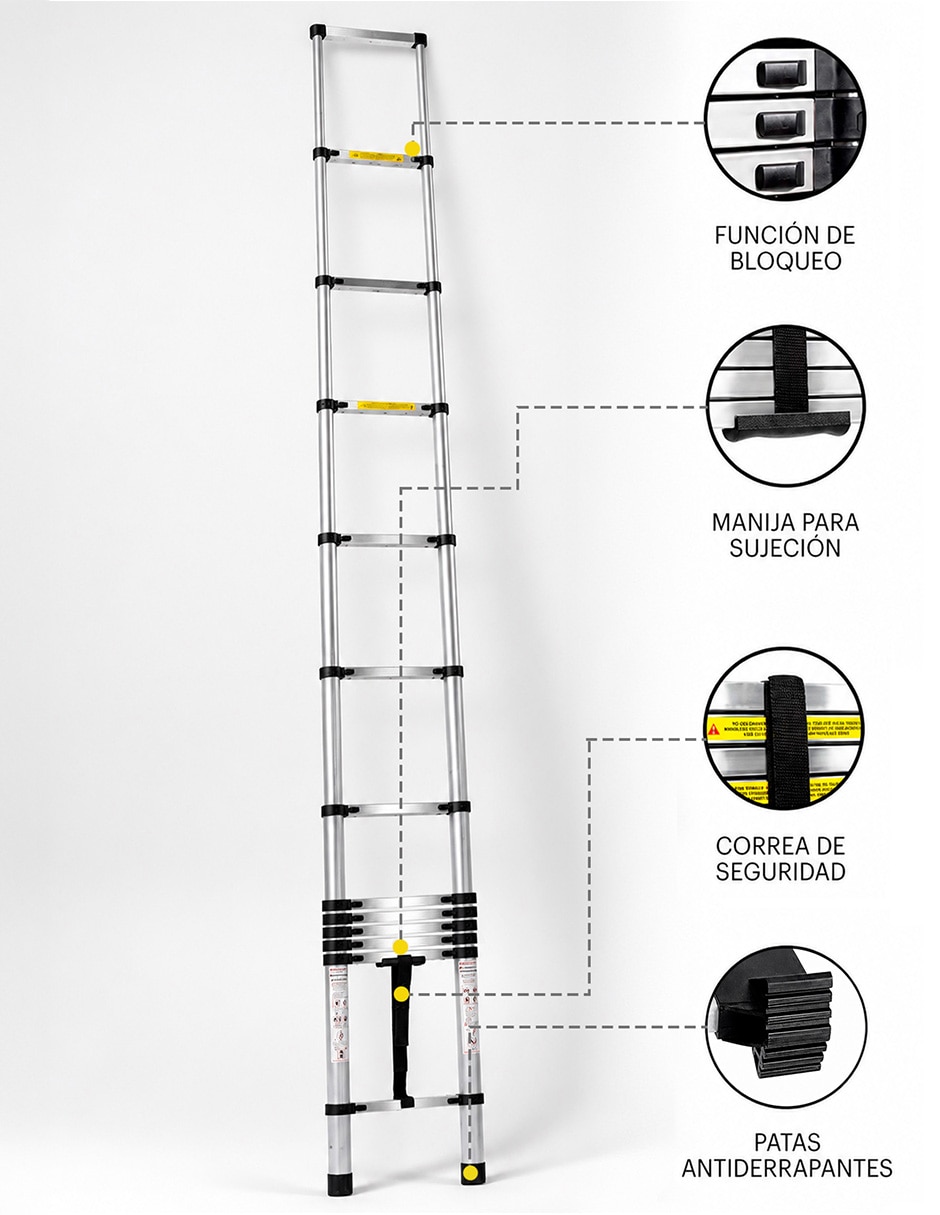 Escalera telescópica de Aluminio 3
