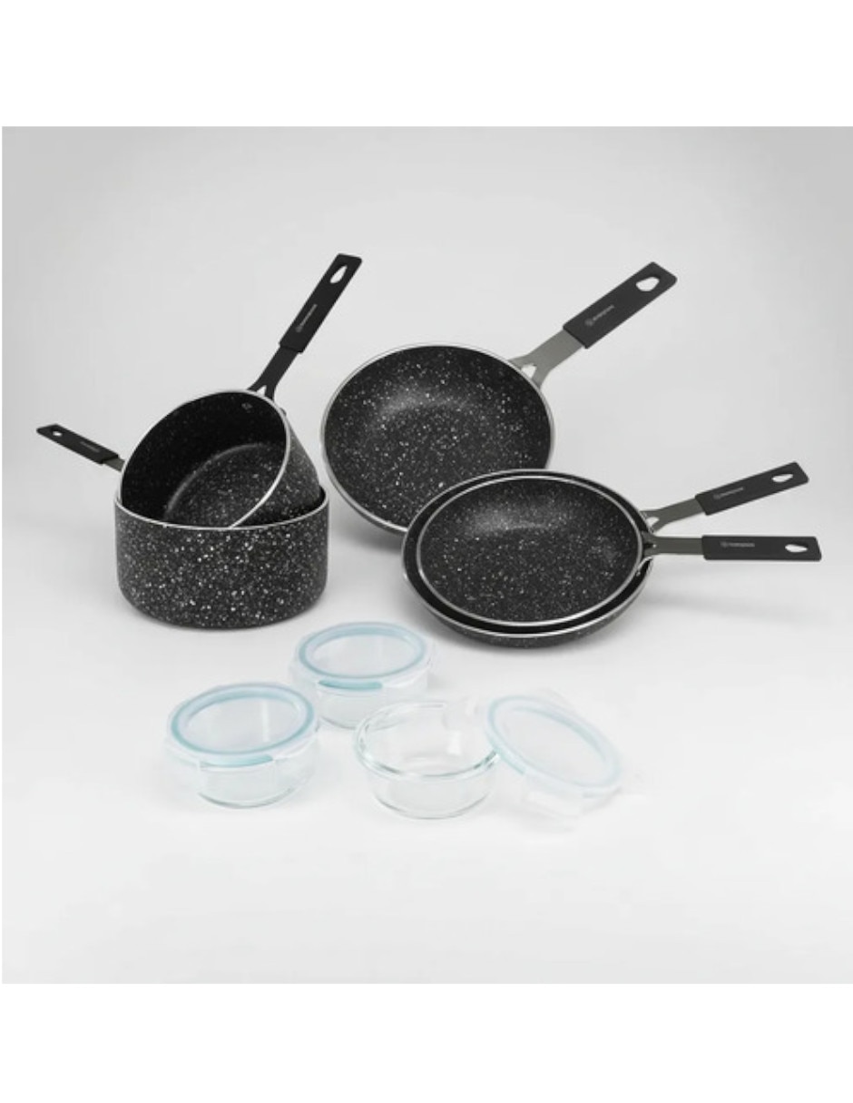 Batería de cocina WHITE WESTINGHOUSE de Aluminio antiadherente Antiadherente sin PFOA 8 piezas piezas 4