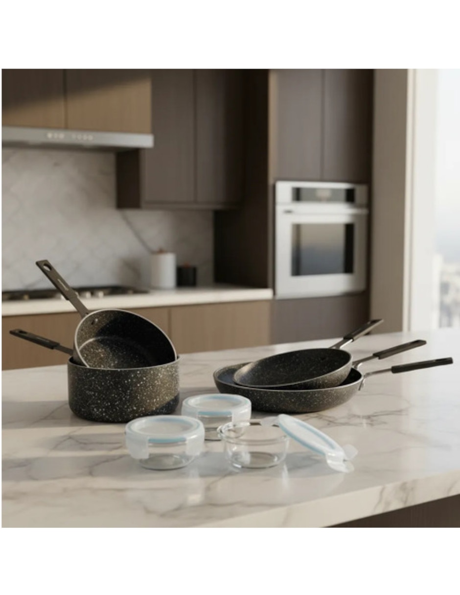 Batería de cocina WHITE WESTINGHOUSE de Aluminio antiadherente Antiadherente sin PFOA 8 piezas piezas 5