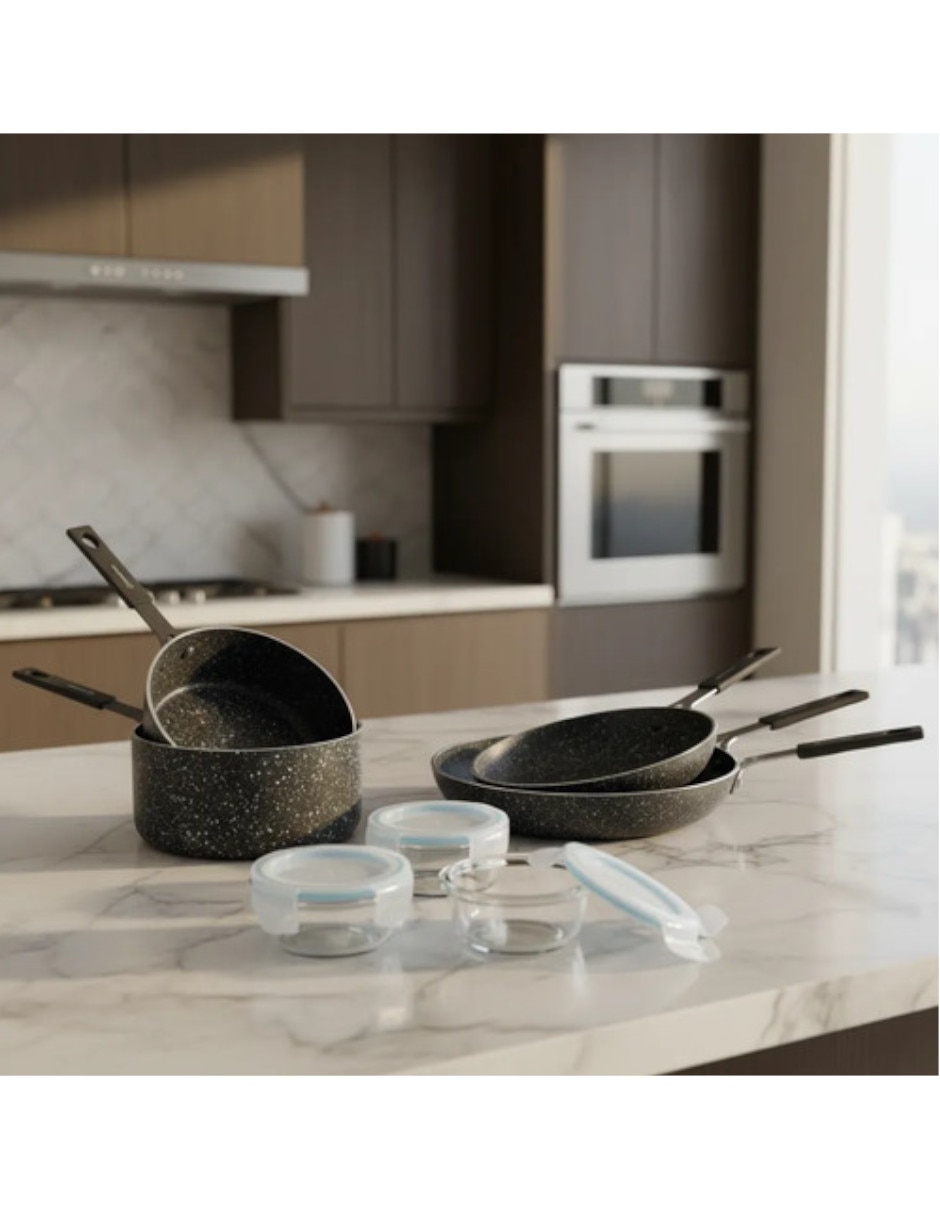 Batería de cocina WHITE WESTINGHOUSE de Aluminio antiadherente Antiadherente sin PFOA 8 piezas piezas 2