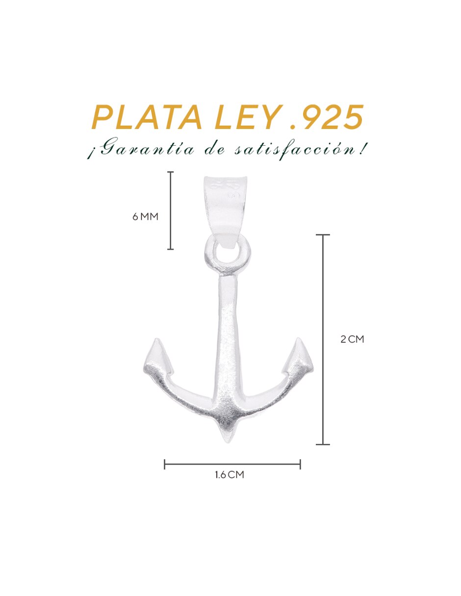 Dije de Ancla FAUSTINO JOYERIA DE HERENCIA Plata lisa No aplica de Plata P 925 3