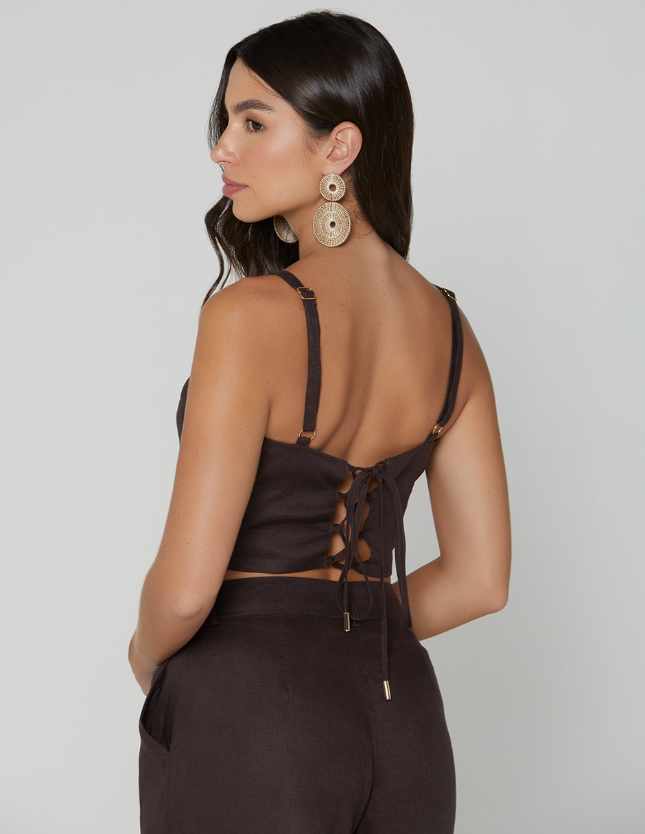 Top STUDIO F cuello (si aplica) Con escote escote (si aplica) Corazón tirante (si aplica) Delgado 3