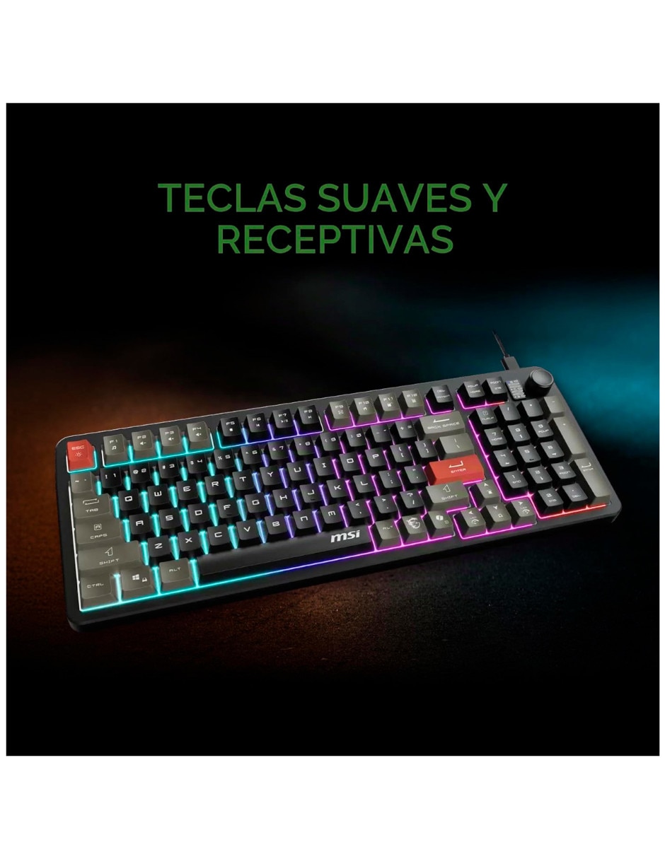 Mouse y teclado MSI FORGE GK110 COMBO US 5