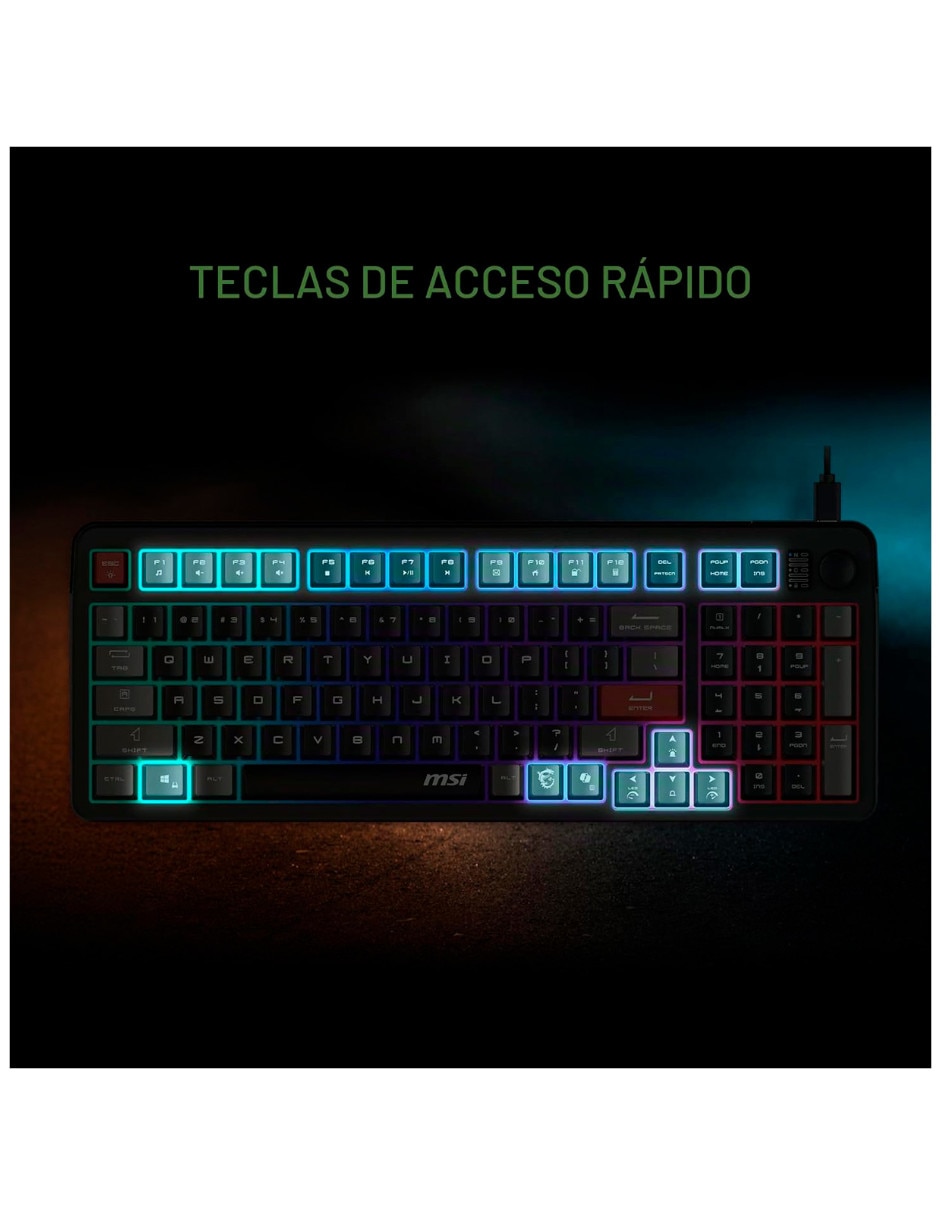 Mouse y teclado MSI FORGE GK110 COMBO US 4