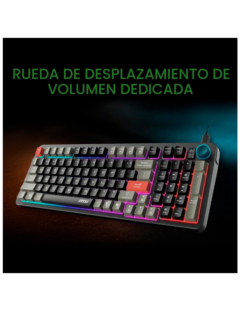 Mouse y teclado MSI FORGE GK110 COMBO US 6