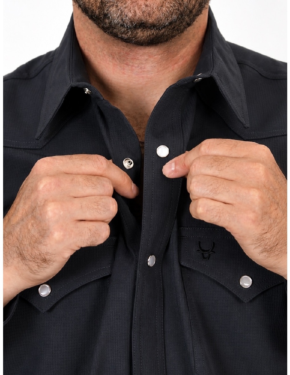 Camisa Casual de (si aplica) Poliéster manga Larga para hombre