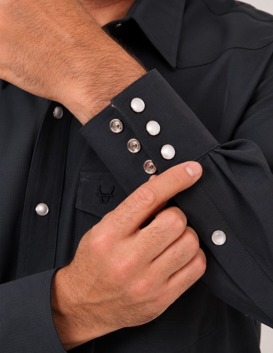 Camisa Casual de (si aplica) Poliéster manga Larga para hombre