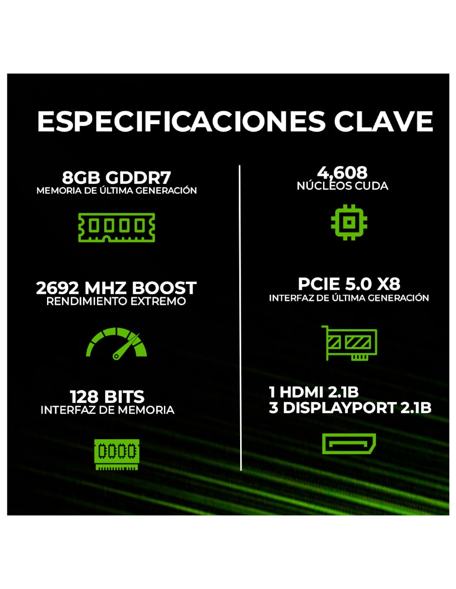 Tarjeta de video PNY VCG5060T8DFXPB1-O 4